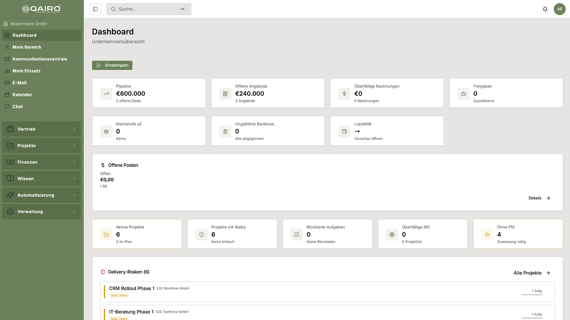 QAIRO Dashboard