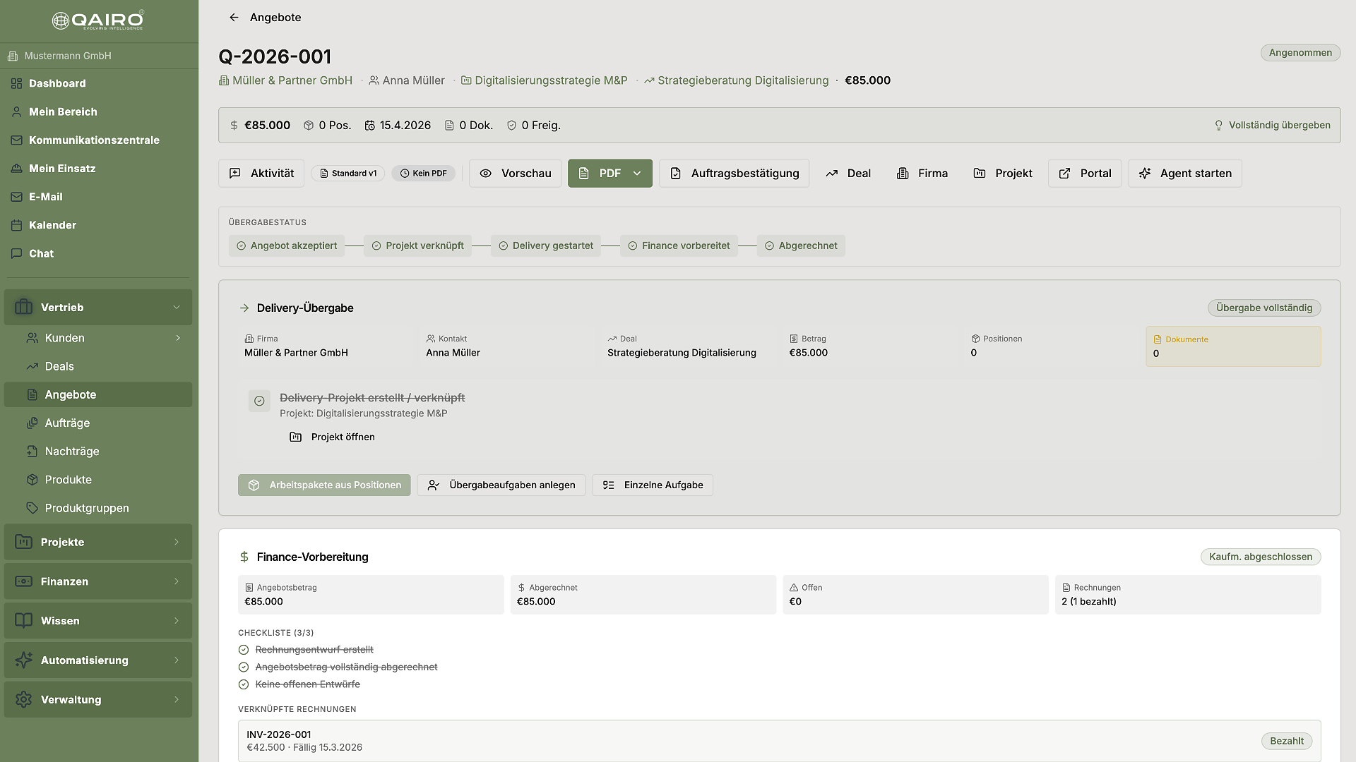 Finanzen & Eingangsrechnungen